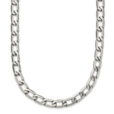 Chisel Stainless Steel Polished 24 inch Open Link Necklace